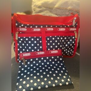 LeSportsac Red and Blue Polka Dot Women's Bag